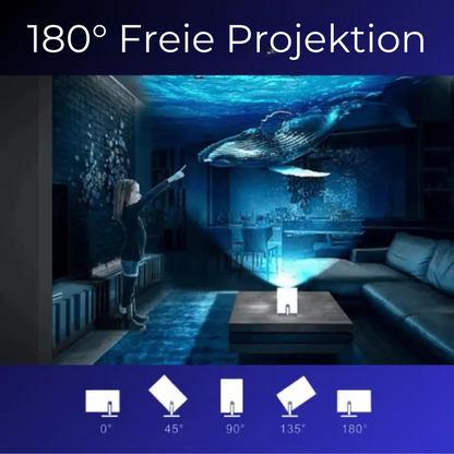 HeimKino Mini – Tragbarer HD-Beamer mit Bluetooth & WiFi