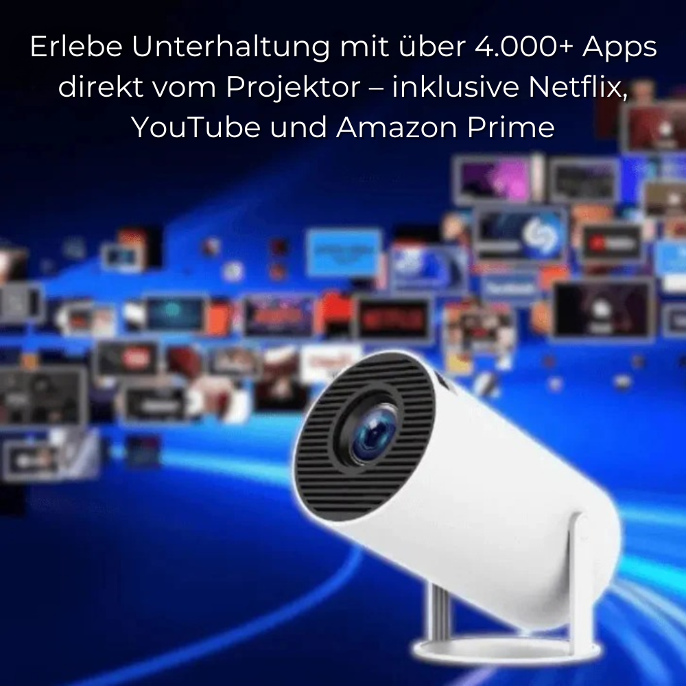 HeimKino Mini – Tragbarer HD-Beamer mit Bluetooth & WiFi