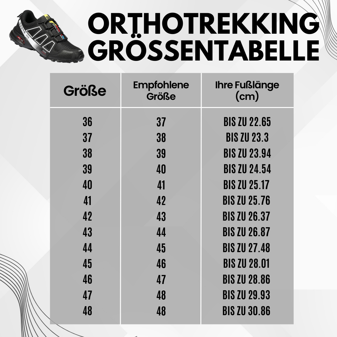 OrthoTrekking - ergonomischer schmerzlindernder Trekking u. Wanderschuh